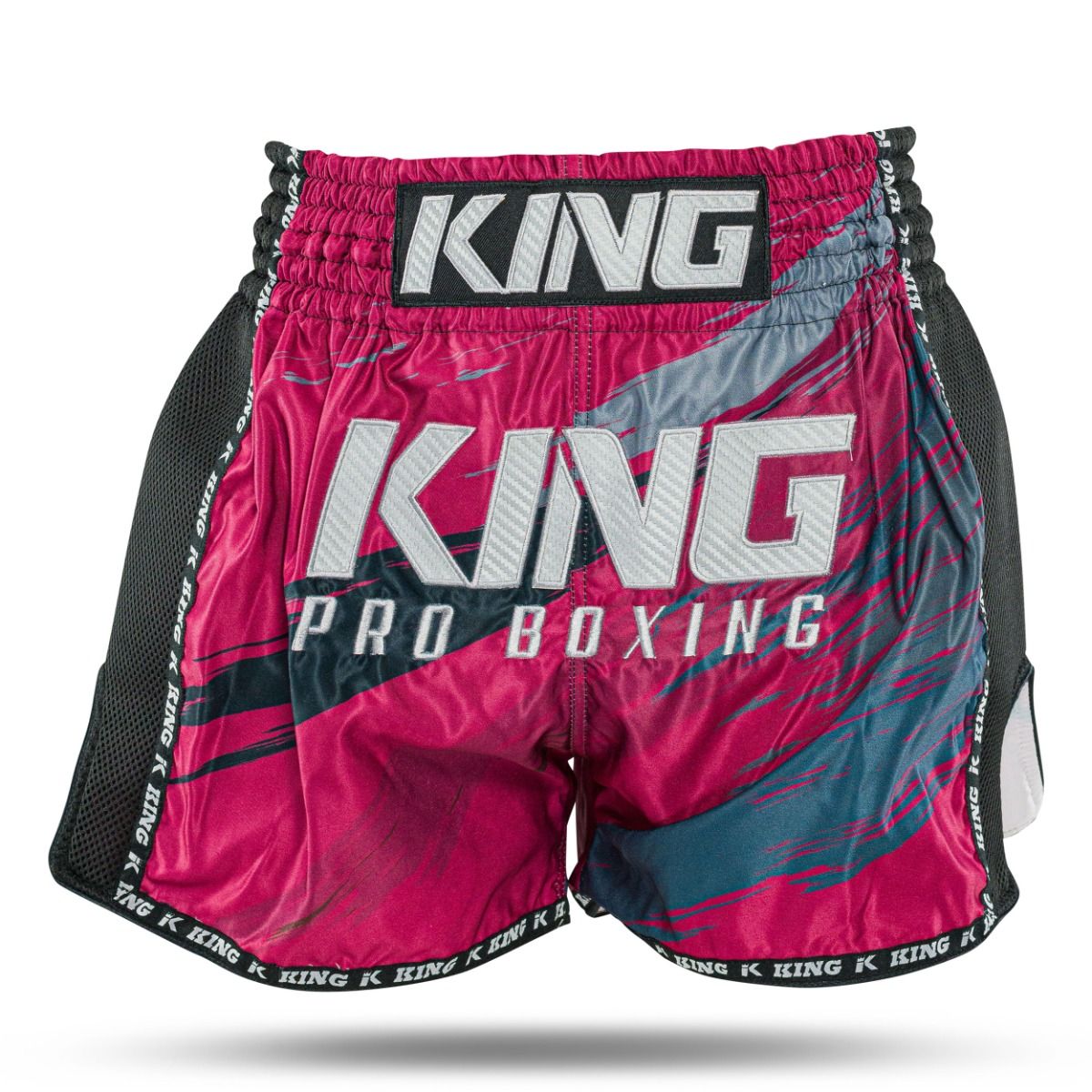 King Pro Boxing Storm 3 Muay Thai Shorts - rood/donkerblauw