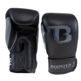 Booster Fight Gear - Rapid Strike Boxing Gloves - Genuine Leather - Black/Grey