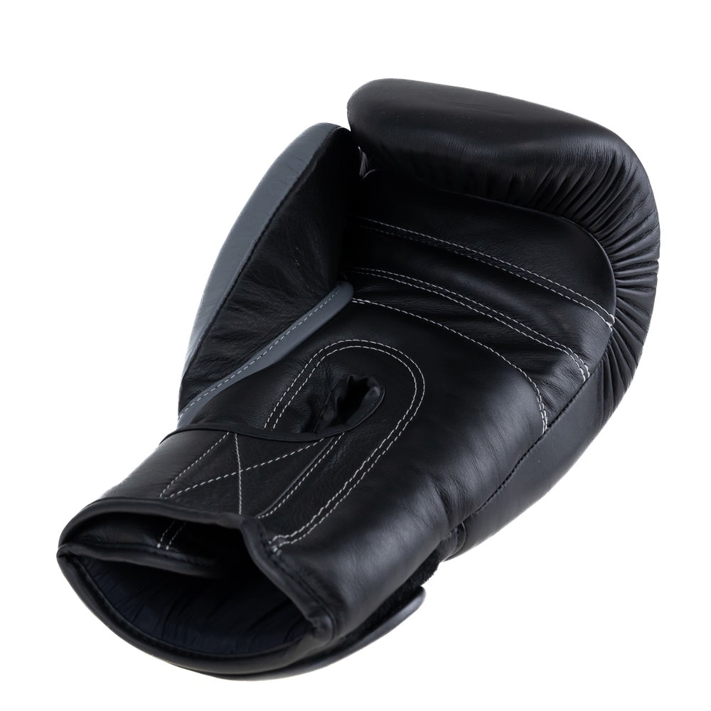 Booster Fight Gear - Rapid Strike Boxing Gloves - Genuine Leather - Black/Grey
