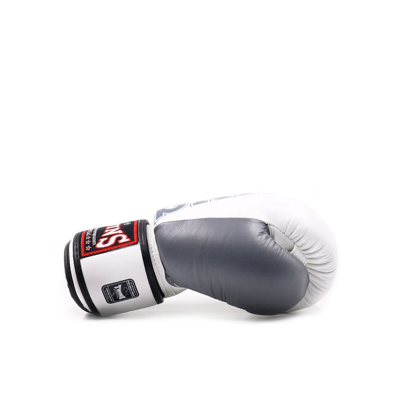 Twins Special BGVL 8 Boxing Gloves - Genuine Leather - White