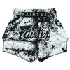 Fairtex Muay Thai Shorts - BS1948 Grunge White - Wit / Zwart