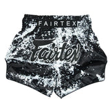 Fairtex Muay Thai Shorts - BS1949 Grunge Black - Zwart / Wit