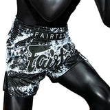 Fairtex Muay Thai Shorts - BS1949 Grunge Black - Zwart / Wit