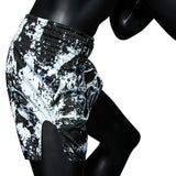 Fairtex Muay Thai Shorts - BS1949 Grunge Black - Zwart / Wit