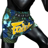 Fairtex Muay Thai Shorts - BS1954 Matrix - Groen / Blauw