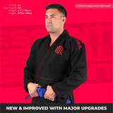 Sanabul Essential Lichtgewicht Braziliaanse Jiu Jitsu Gi - Voorgekrompen katoen - IBJJF goedgekeurd - Zwart
