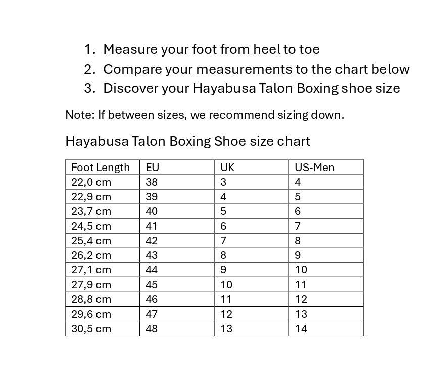 Hayabusa Talon Boxing Shoes - Unisex - Black