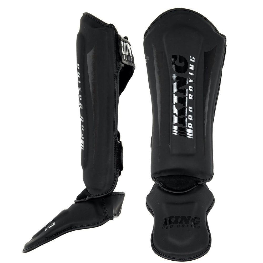 King Pro Boxing - Revo 4 - Kickboks Scheenbeschermers - Zwart
