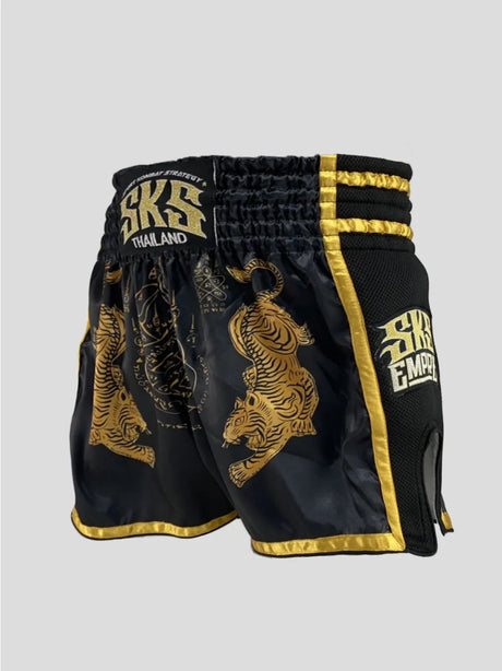 SKS Muay Thai Shorts Sakyant “Tiger” - Zwart / Goud