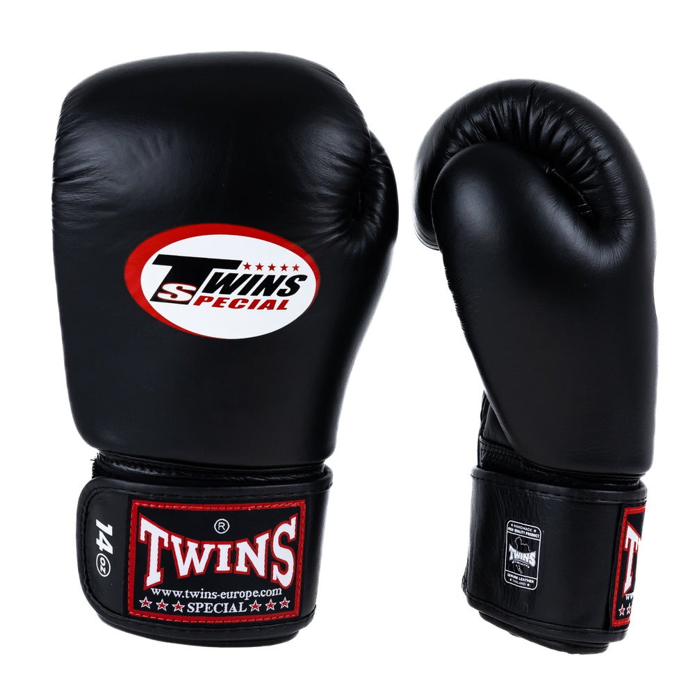 Twins Special BGN 1 Boxing Gloves - Genuine Leather - Black
