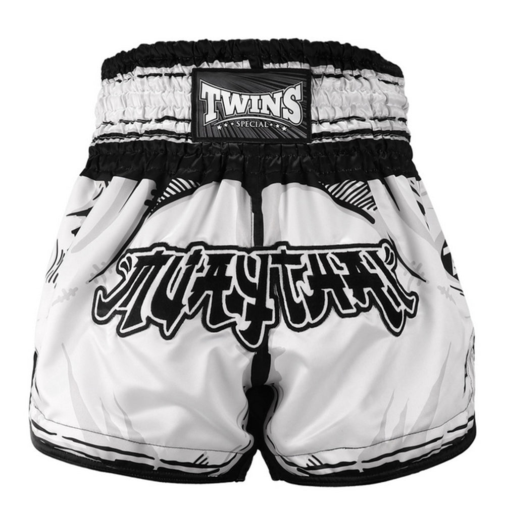 Twins Special TBTL Comic Muay Thai Shorts - Wit/Zwart