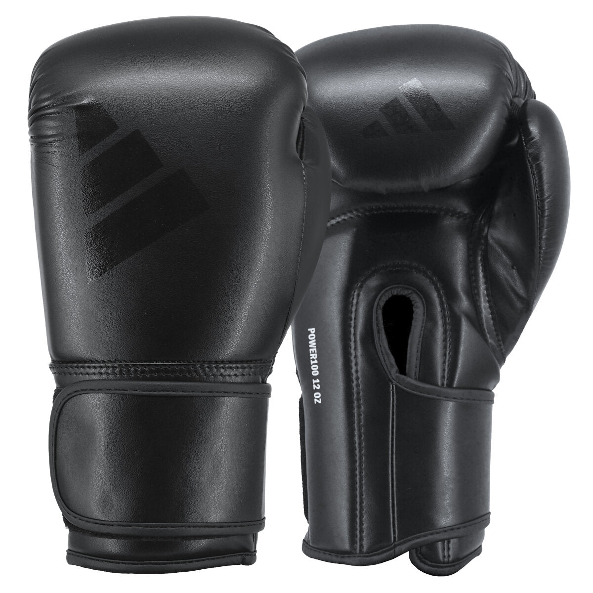Adidas Power 100 Bokshandschoenen voor kinderen - Zwart/Zwart – voor- en handpalmzijde