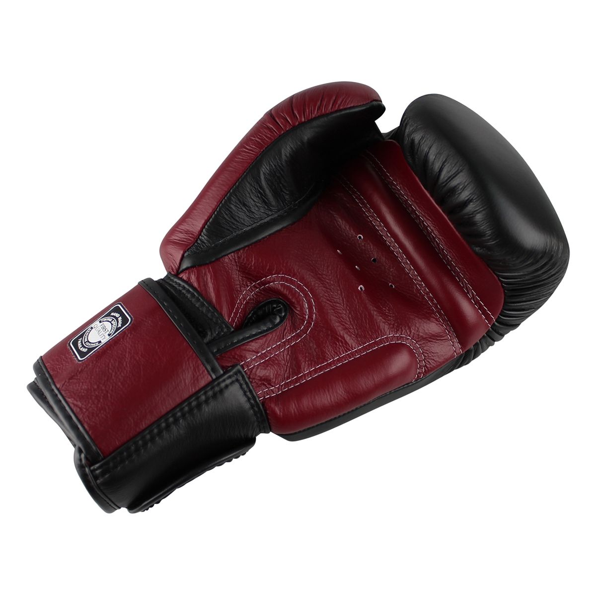 Twins Special BGVL 3 Boxing Gloves - Genuine Leather - Black / Burgundy