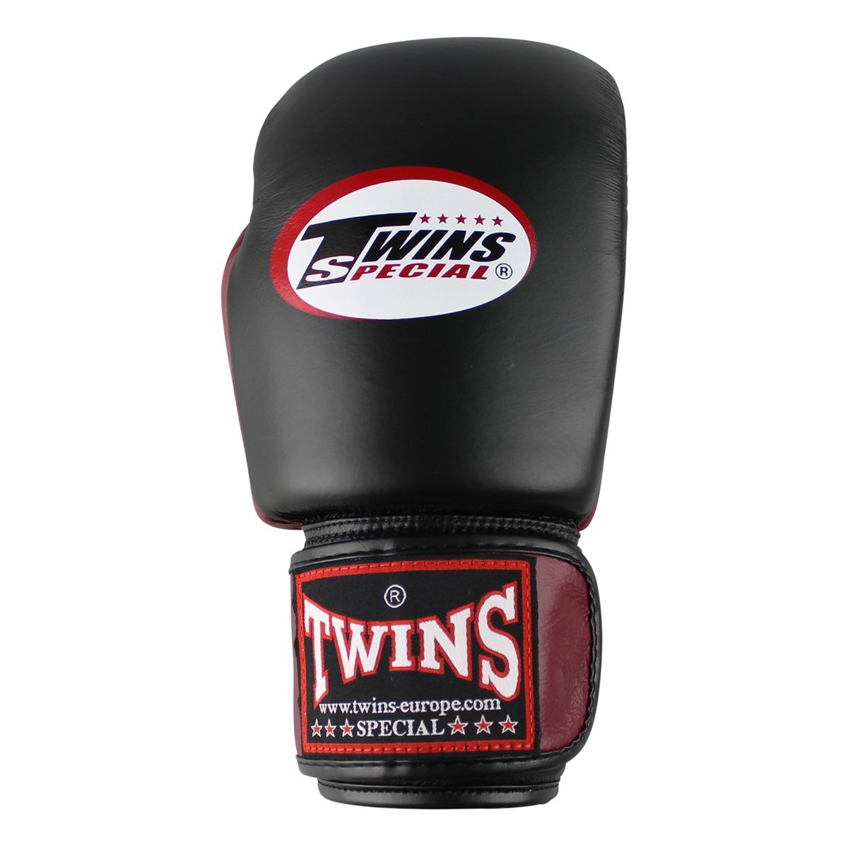 Twins Special BGVL 3 Boxing Gloves - Genuine Leather - Black / Burgundy