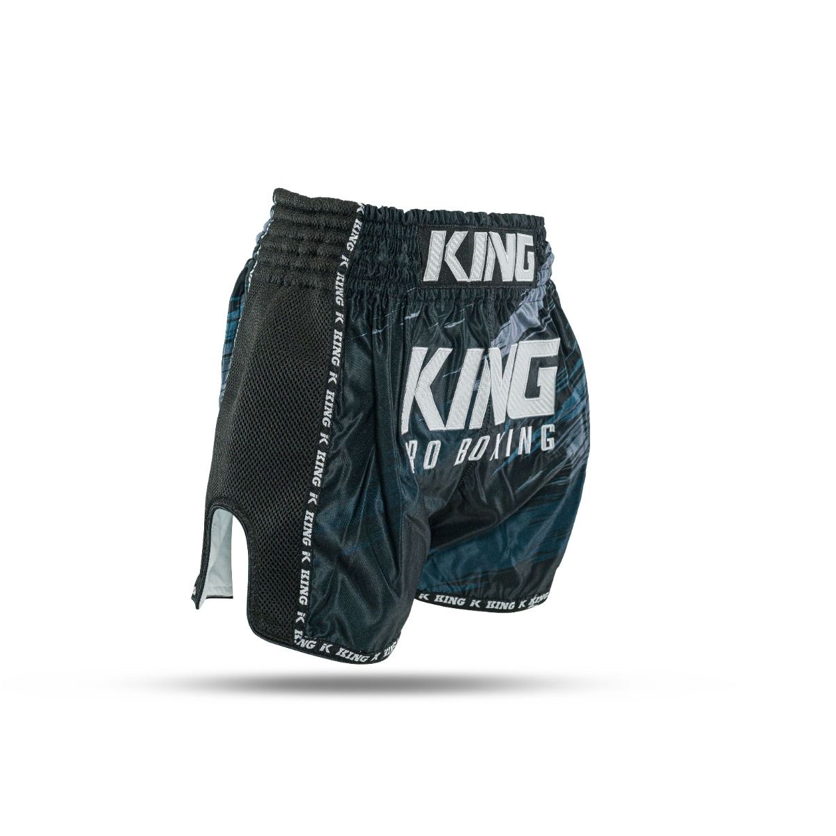 King Pro Boxing Storm 1 Muay Thai Shorts - zwart/donkerblauw