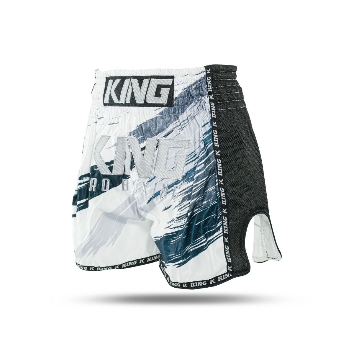 King Pro Boxing Storm 2 Muay Thai Shorts - wit/donkerblauw