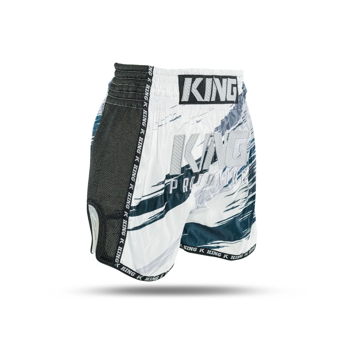King Pro Boxing Storm 2 Muay Thai Shorts - wit/donkerblauw
