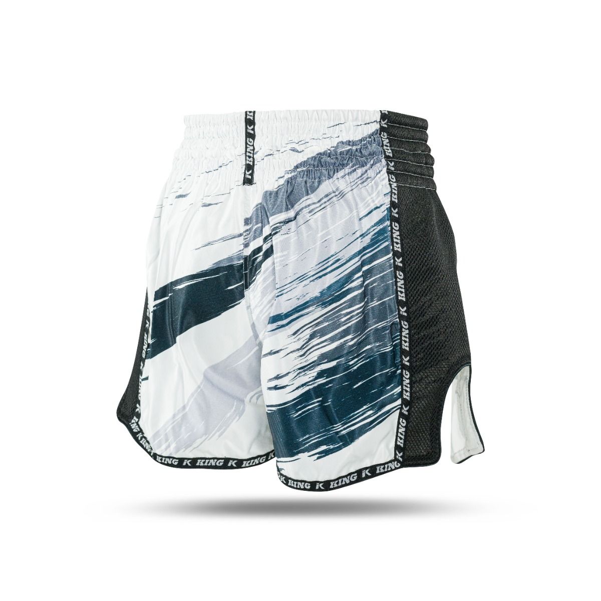 King Pro Boxing Storm 2 Muay Thai Shorts - wit/donkerblauw