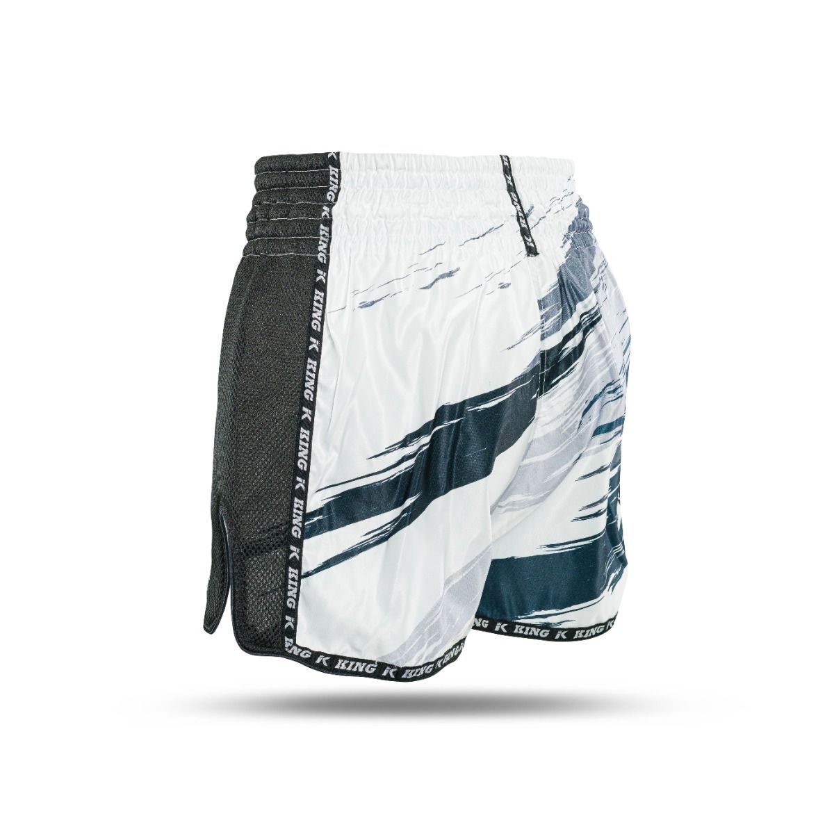 King Pro Boxing Storm 2 Muay Thai Shorts - wit/donkerblauw