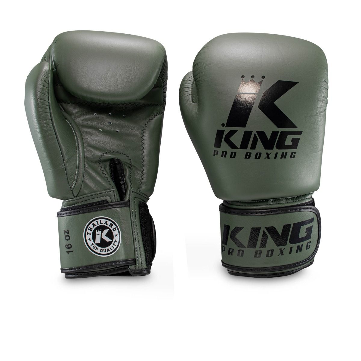 King Pro Boxing Boxhandschuhe - BGVL 3 - Olivgrün