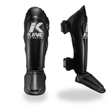 King Pro Boxing SGL 7 Kickboxing Shin Guards - black/white