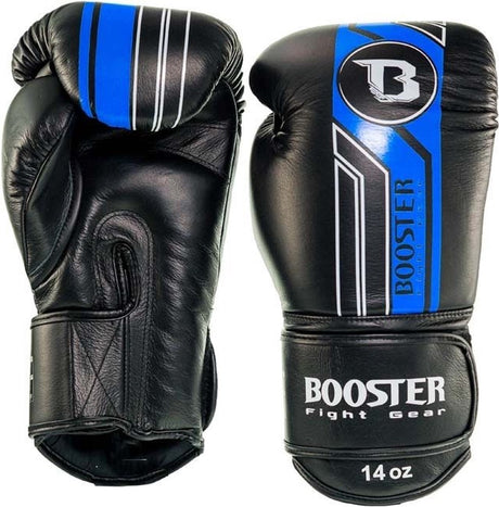 Booster Pro Range BGL V9 Bokshandschoenen - Echt Leer - zwart/blauw