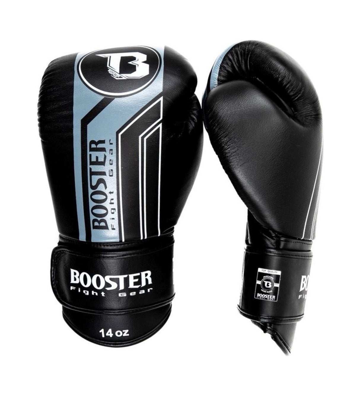 Booster Pro Range BGL V9 Bokshandschoenen - Echt Leer - zwart/grijs