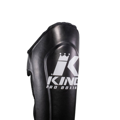 King Pro Boxing SGL 7 Kickboxing Shin Guards - black/white