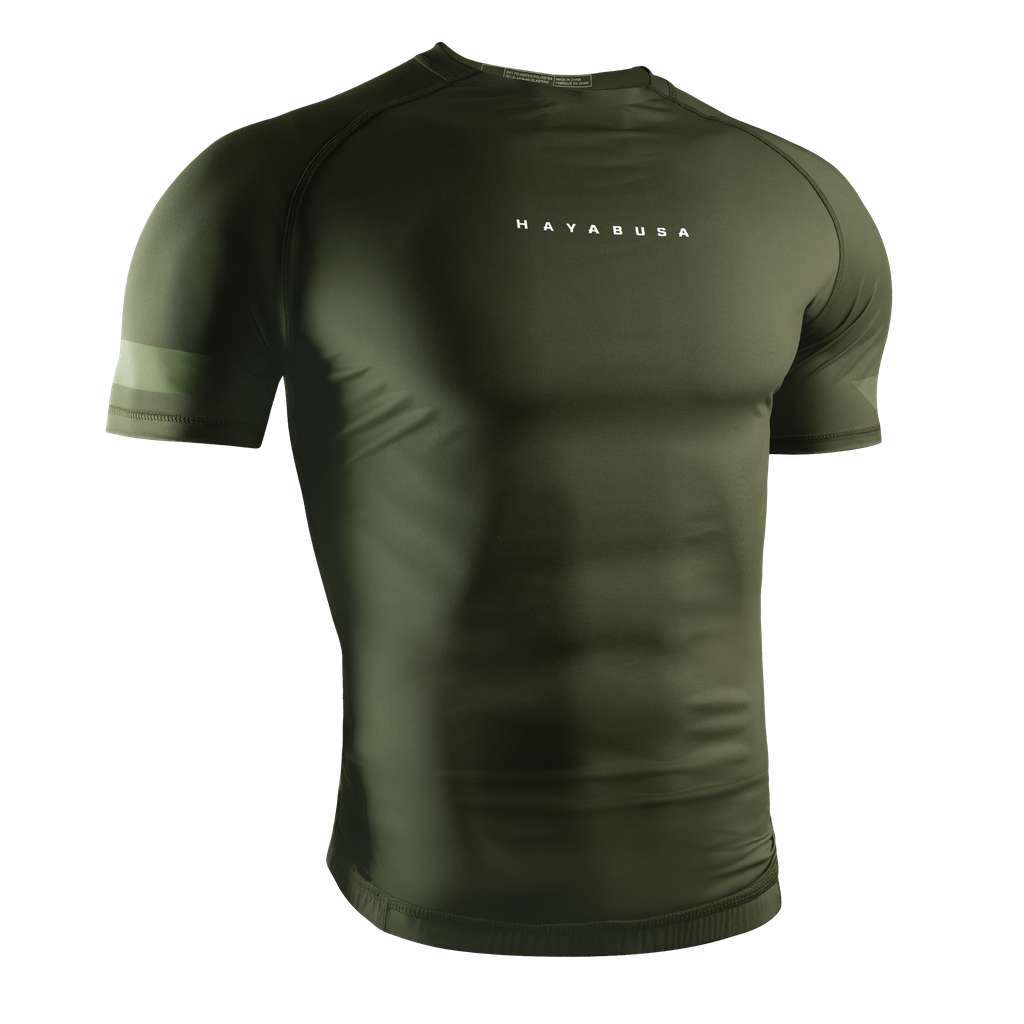 Hayabusa Core Short Sleeve Rashguard voor heren - Donkergroen