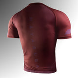 Hayabusa Core Short Sleeve Rashguard for Men - Dark Red