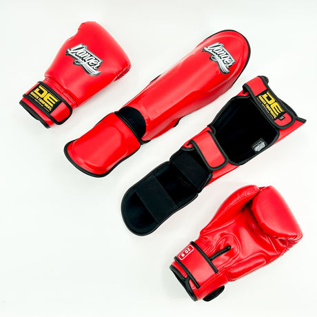 Danger Kinder Boxing Gloves - PU - Red