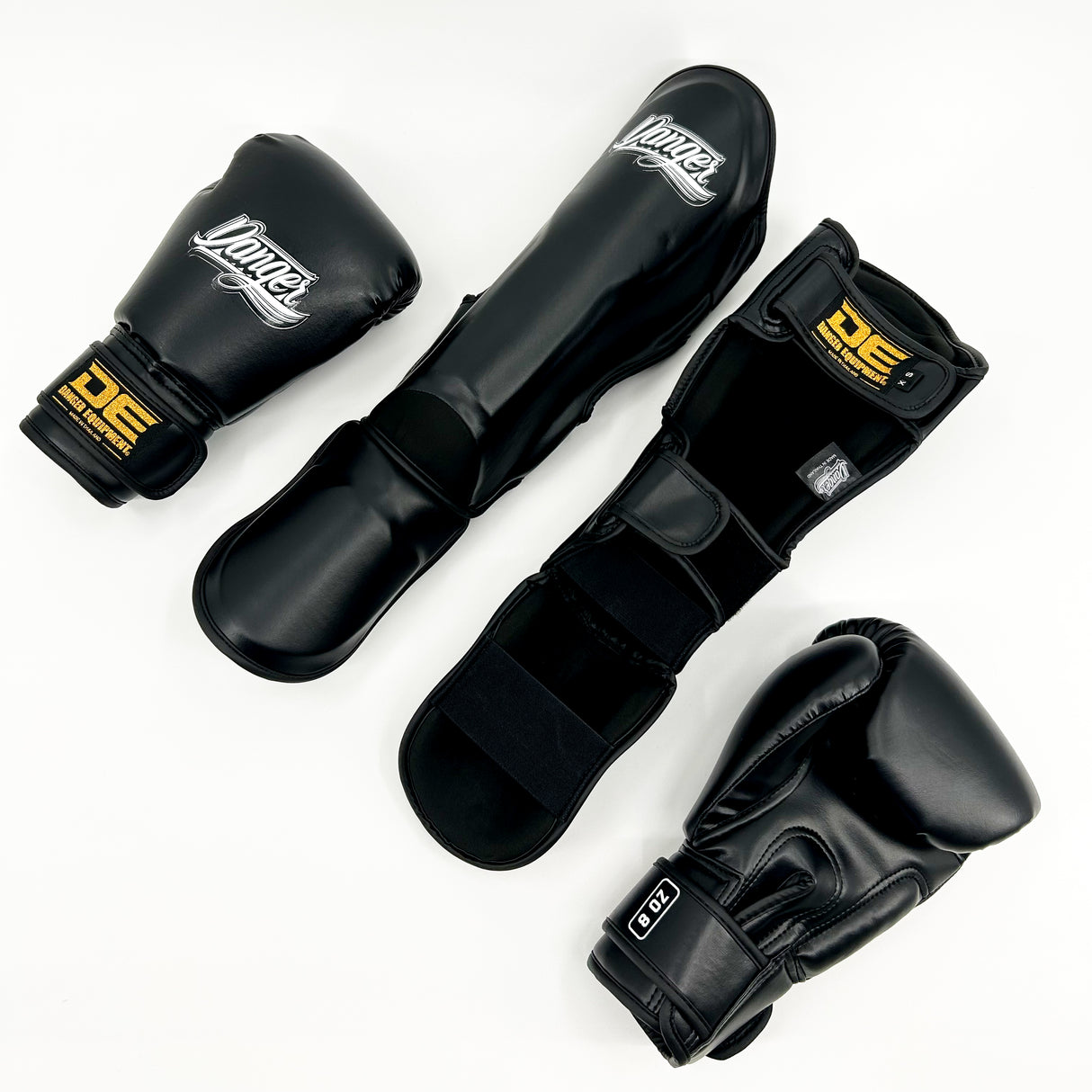 Danger Kinder Boxing Gloves - PU - Black