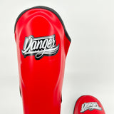 Danger Kinder Shin Guards - PU - Red