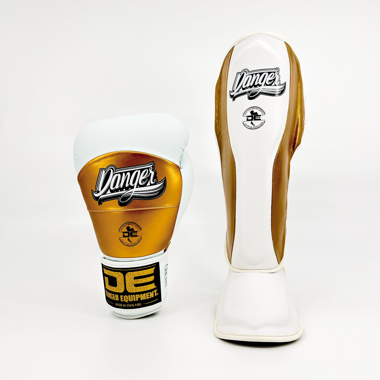 Danger Reborn Bokshandschoenen - microfiber - Wit/Goud
