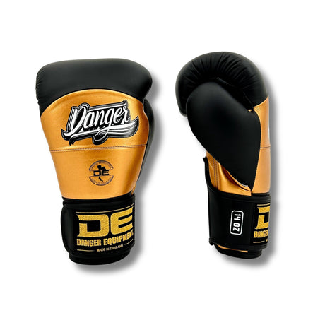 Danger Reborn Boxing Gloves - microfiber - Black/Gold