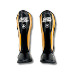 Danger Reborn Shin Guards - Real Leather - Black/Gold