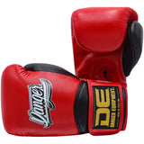 Danger Rocket Boxing Gloves - Genuine Leather - Red