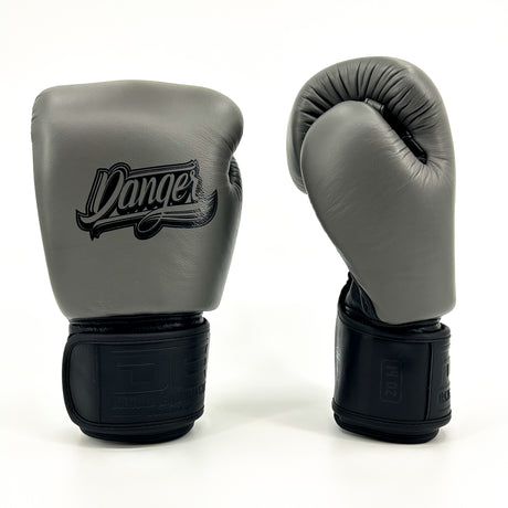 Danger Supermax Boxing Gloves - Grey Edition - Real Leather - Grey