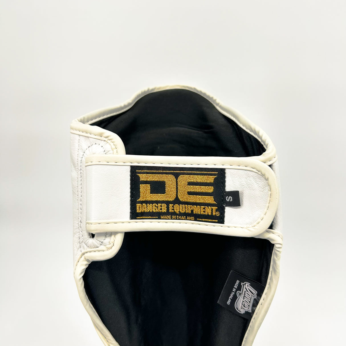 Danger Thai Pro Scheenbeschermers - Echt Leer - Wit