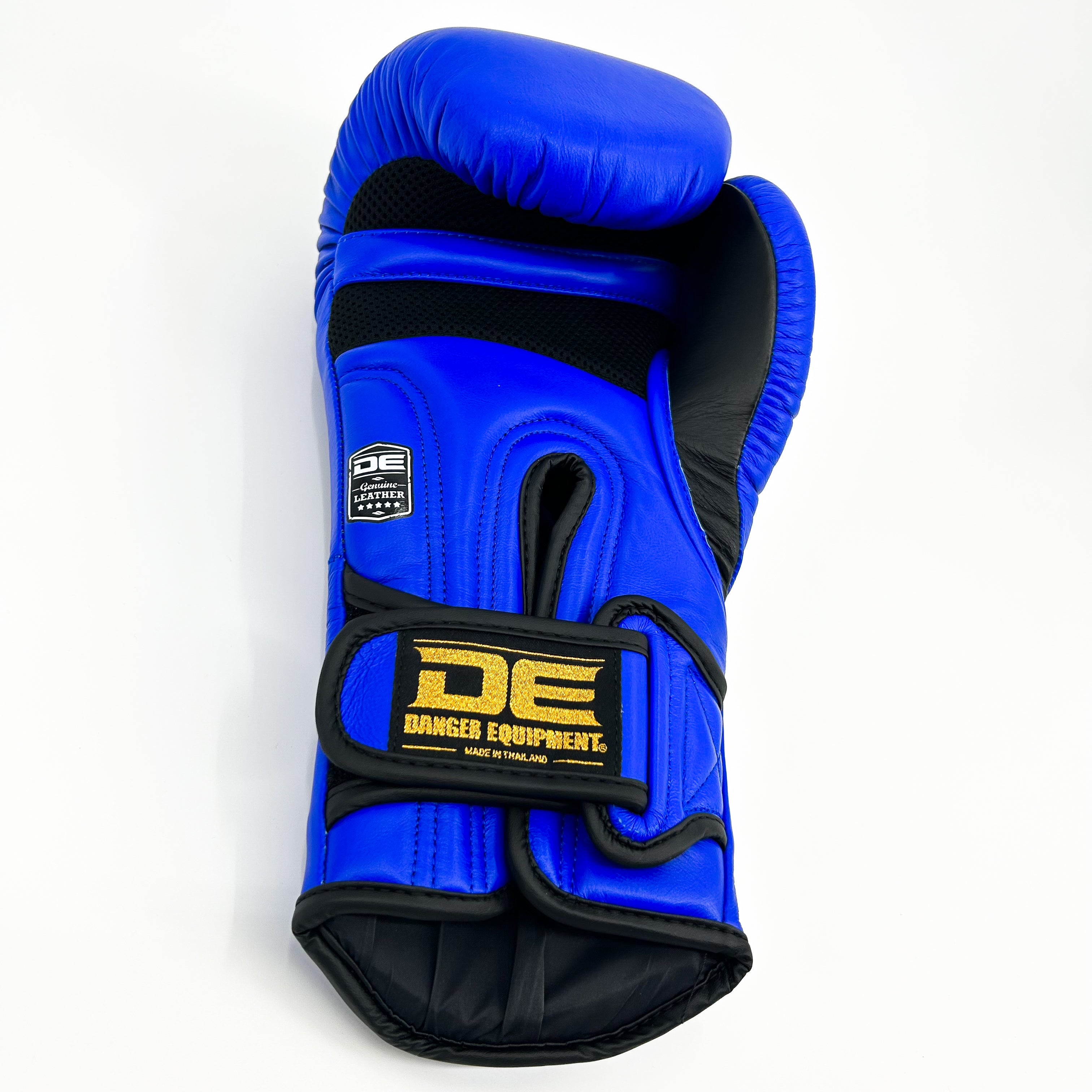 Danger Ultimate Fighter Boxing Gloves - Genuine Leather - Blue