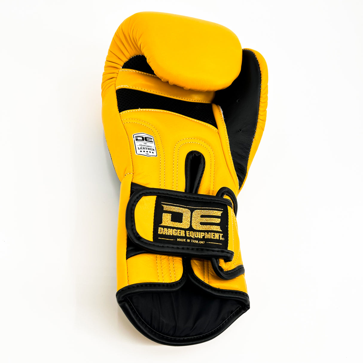 Danger Ultimate Fighter Boxhandschuhe - Echt Leder - Gelb/Schwarz