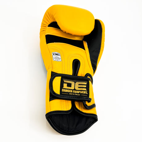 Danger Ultimate Fighter Bokshandschoenen - Echt Leer - Geel/Zwart