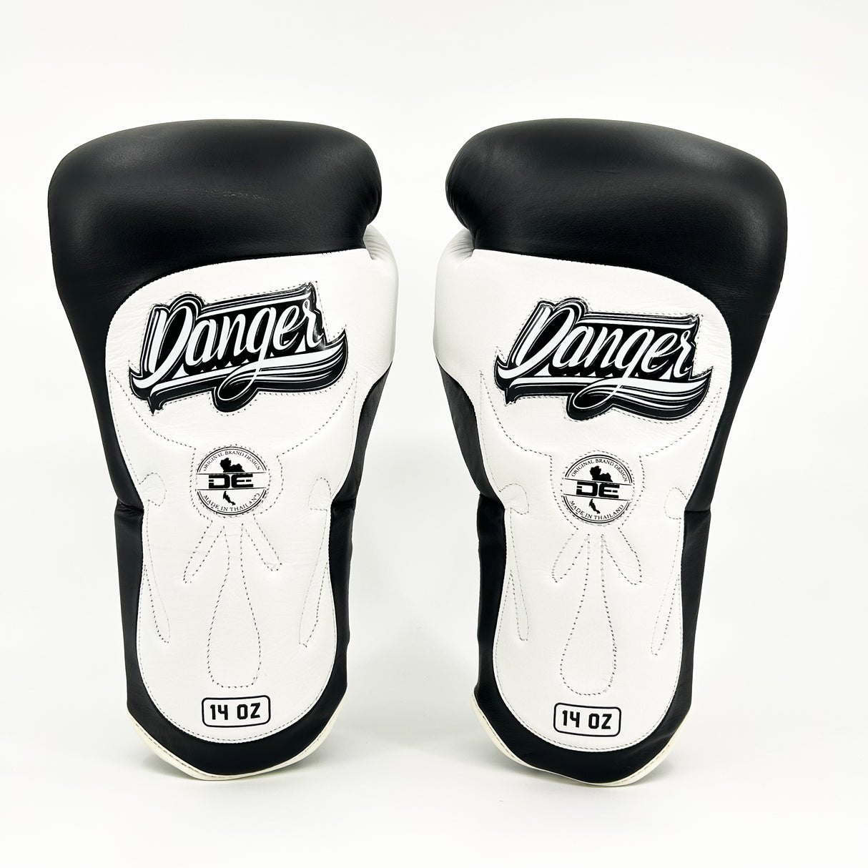 Danger Ultimate Fighter Boxhandschuhe - Echt Leder - Schwarz/Weiß