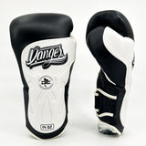 Danger Ultimate Fighter Boxhandschuhe - Echt Leder - Schwarz/Weiß