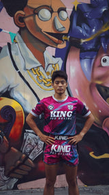 King Pro Boxing Storm 3 Muay Thai Shorts - rood/donkerblauw