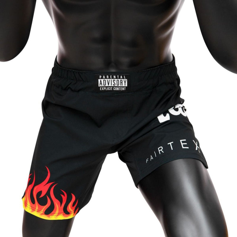 Fairtex AB12 Burn Board Shorts - MMA Shorts - Black/Orange/Yellow