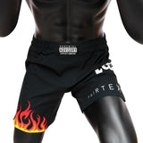 Fairtex AB12 Burn Board Shorts - MMA Shorts - Black/Orange/Yellow