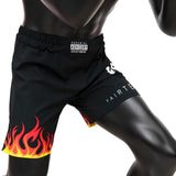 Fairtex AB12 Burn Board Shorts - MMA Shorts - Black/Orange/Yellow