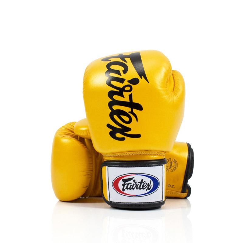 Fairtex BGV19 Deluxe "Tight-Fit" Boxing Gloves - Gold Yellow