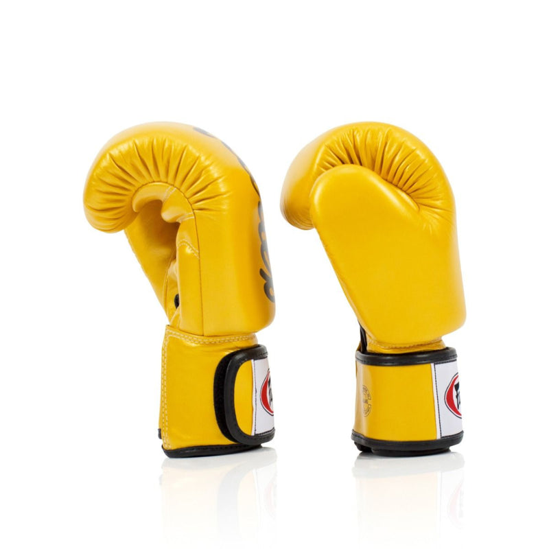 Fairtex BGV19 Deluxe "Tight-Fit" Boxing Gloves - Gold Yellow